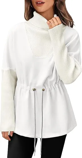 ✨  Women’s Turtleneck Fleece Sweatshirt – Warm, Chic & Effortlessly Stylish