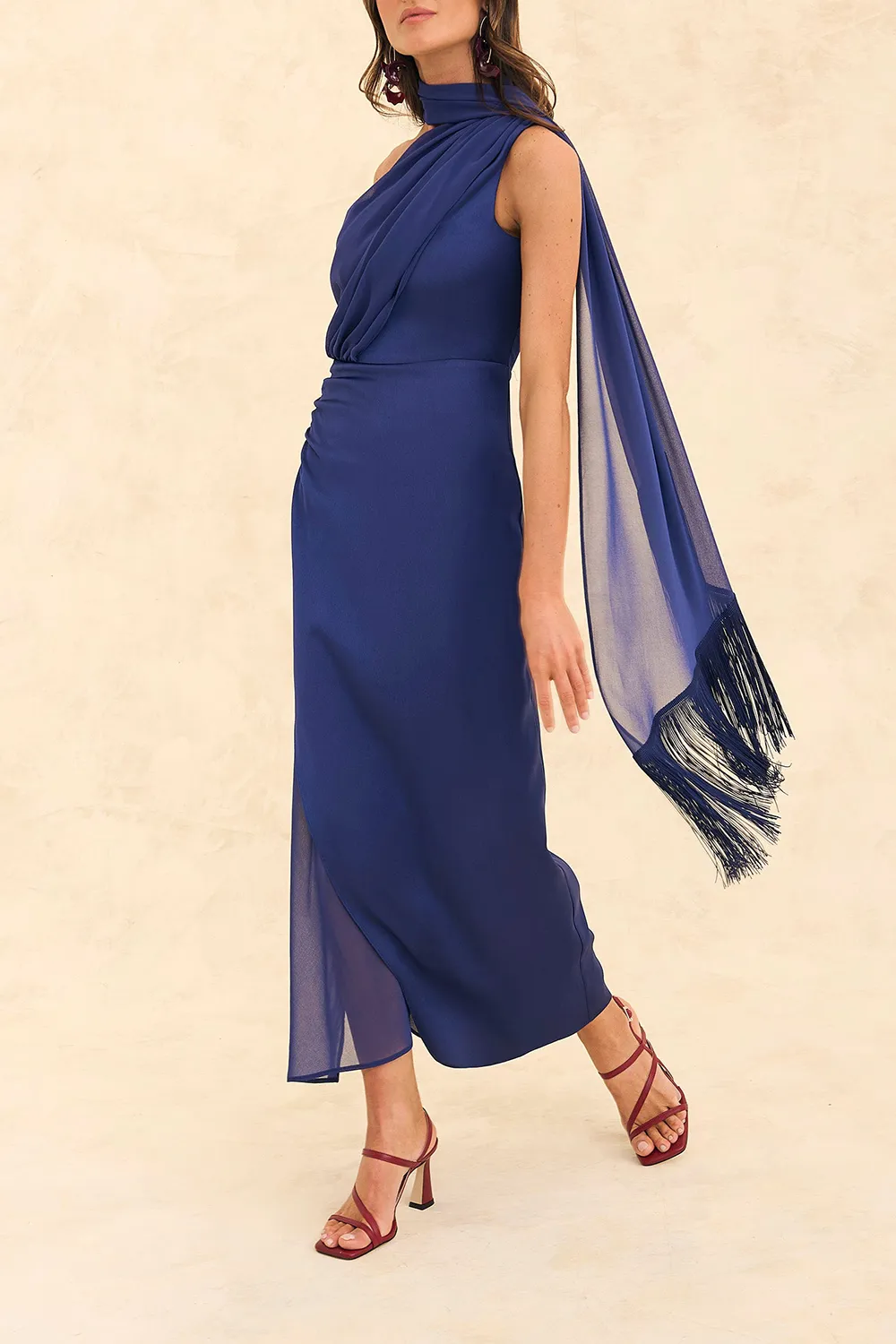 Satin Fashion Halterneck Dress