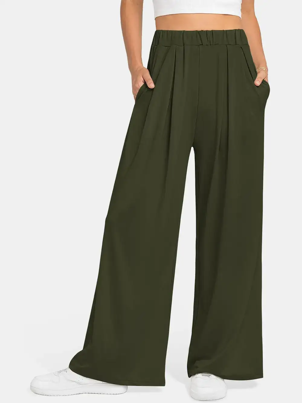 Clean High Waist Wide Leg Pants