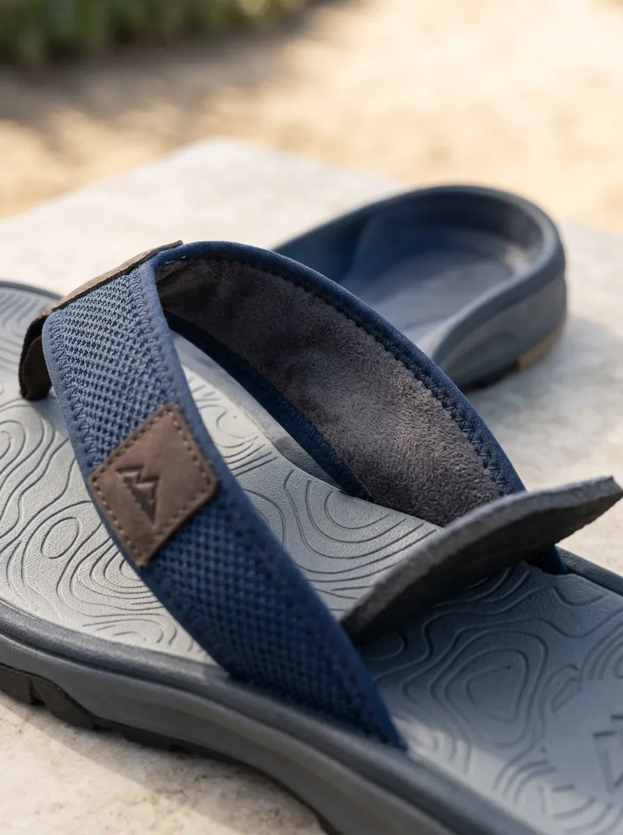 Classic Topographic Men's Casual Flip Flops