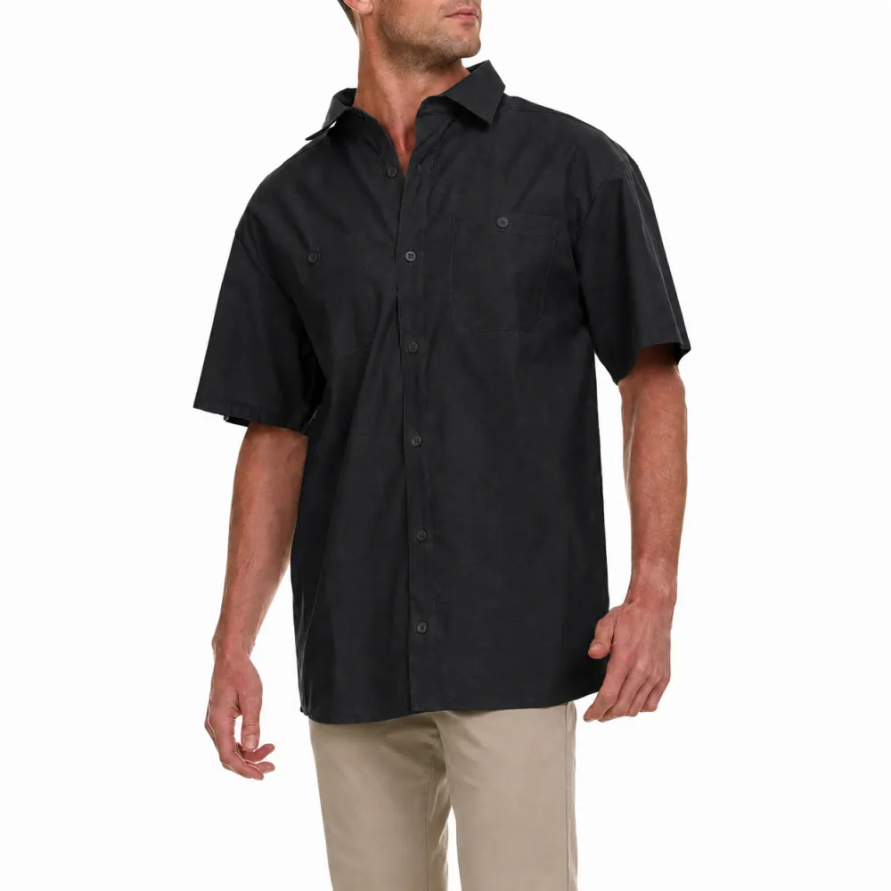 Men's Utility Button-Up Short Sleeve Pocket Shirt