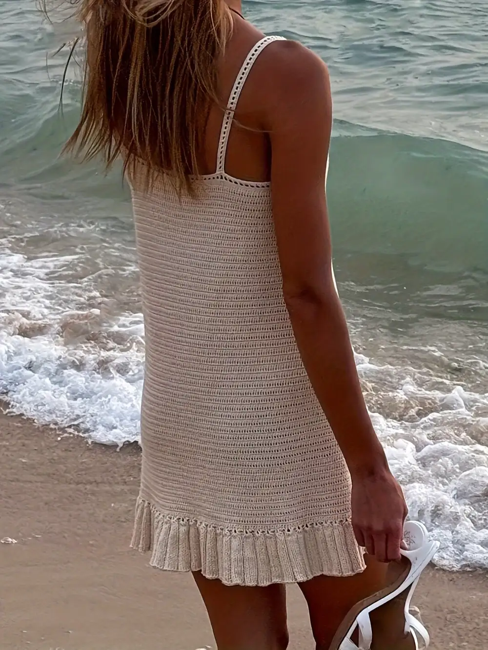 Crochet Sleeveless Mini Dress