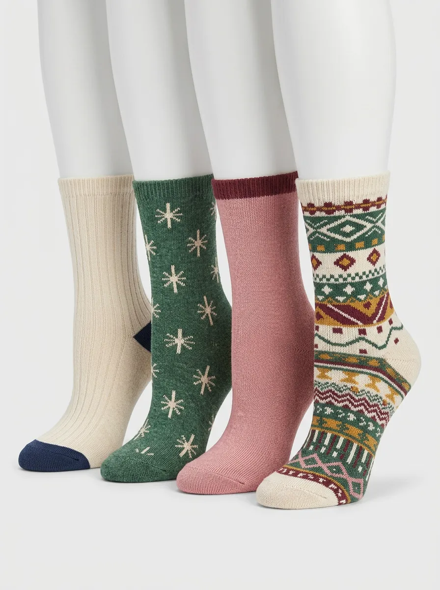 Signature Printed Collection Women's Four Pair Socks