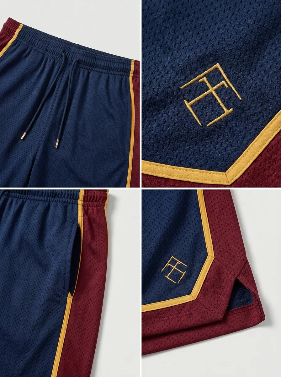 Active Colorblock Detail Mesh Detail Wardrobe Men's Basketball Shorts
