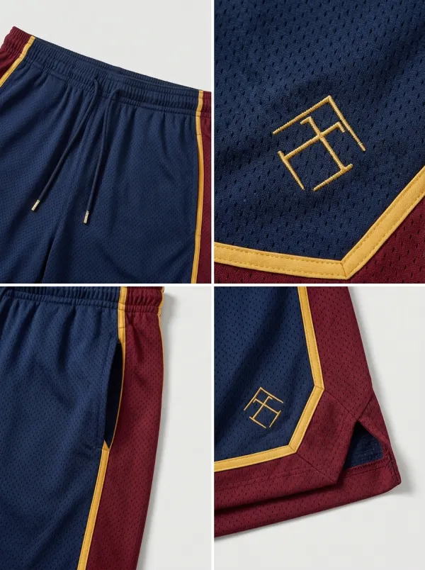 Active Colorblock Detail Mesh Detail Wardrobe Men's Basketball Shorts