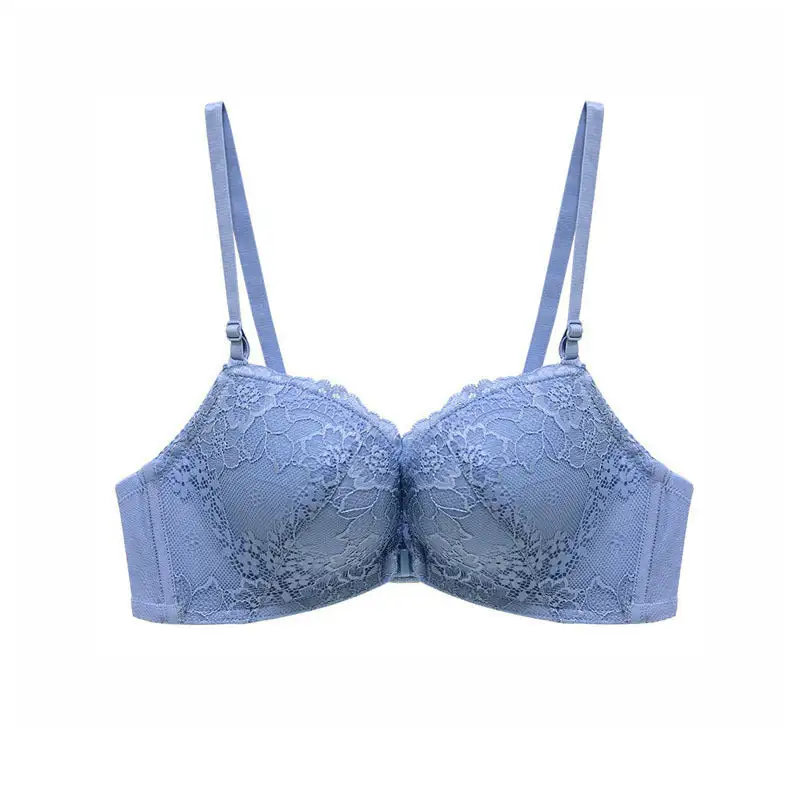 Front-Buckle Lace Push-Up Bra