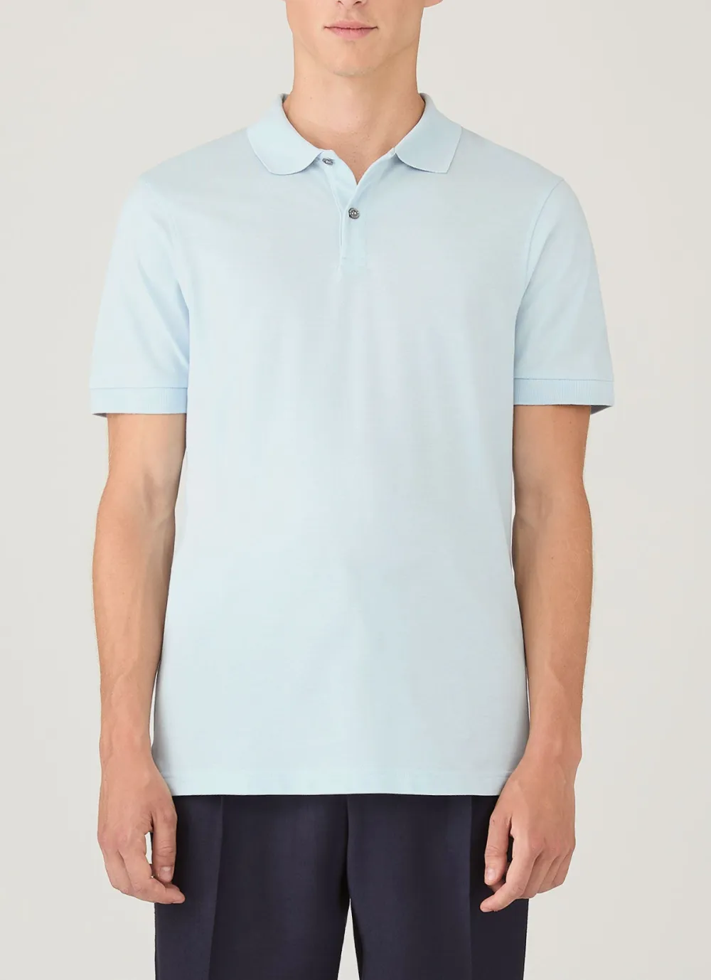 Contemporary Everyday Slim Fit Cotton Pique Short Sleeve Polo Shirt