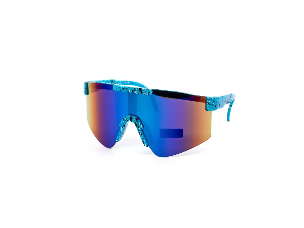 12-Pack Kids Oversized Sport Rimless Burnt Mirror Sunglasses
