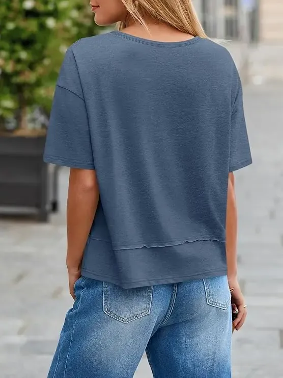 🔥Hot Sale💥-Women's Summer V-Neck T-Shirt🔥16-Pack - All Colors Included