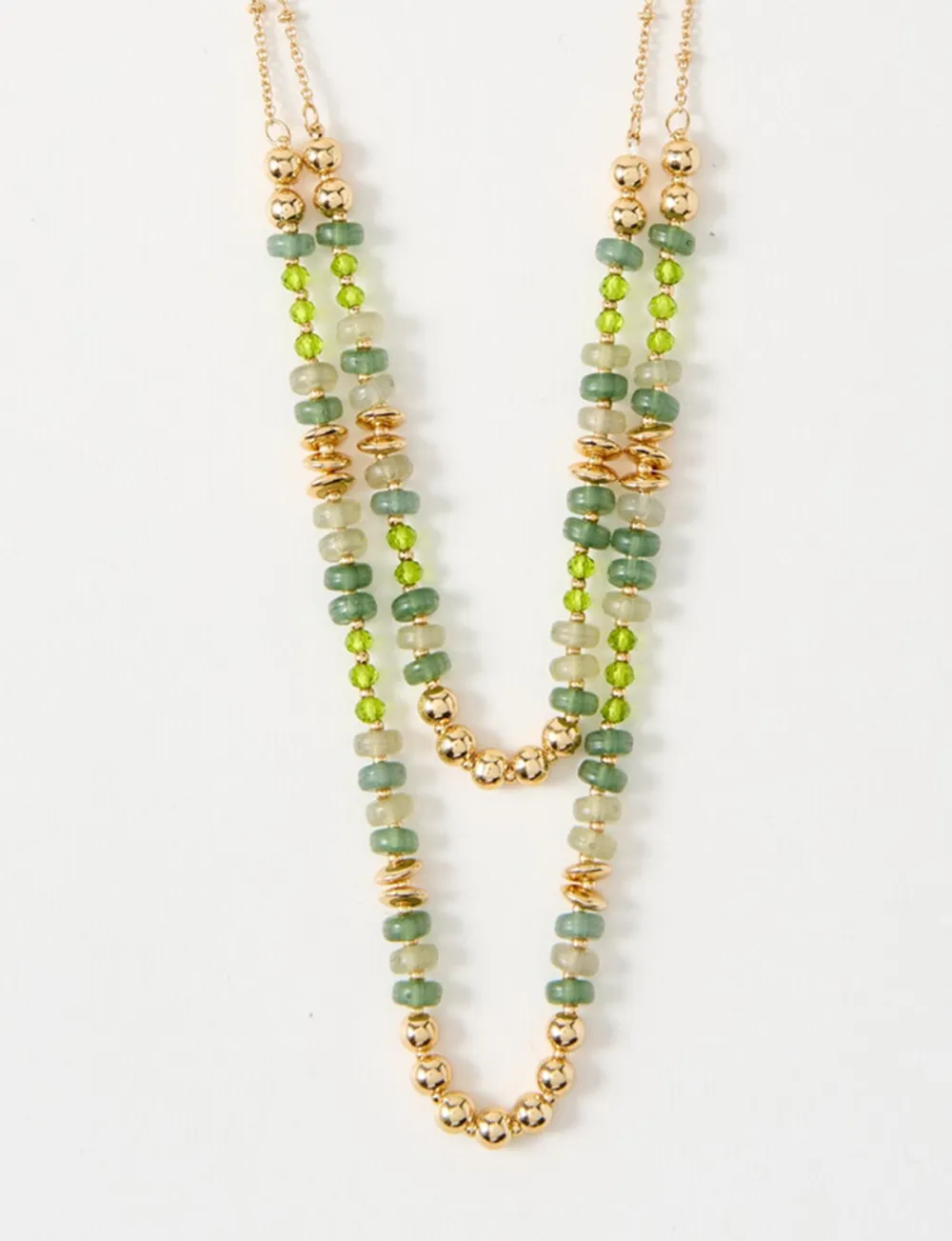 Delicate And Gorgeous Green Beaded Necklace
