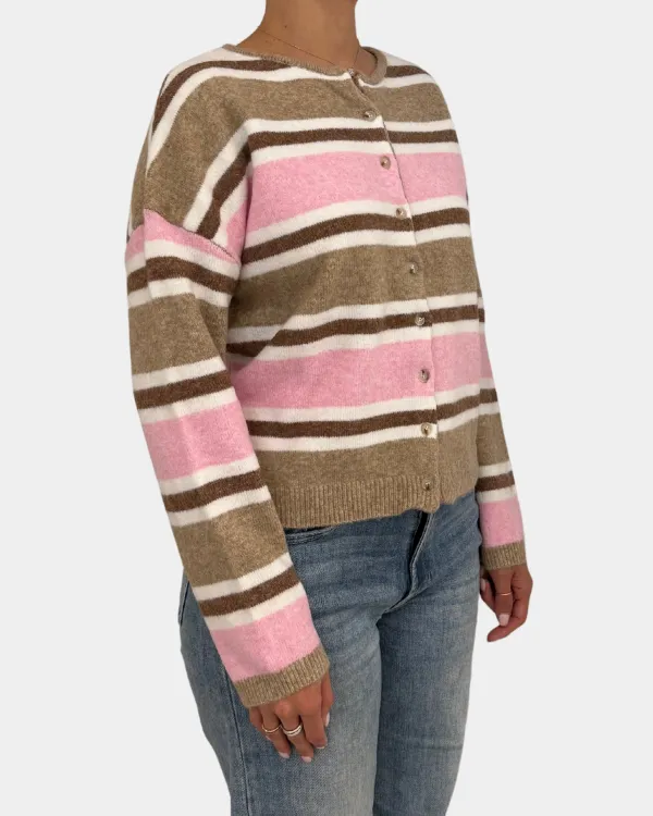 Relaxed Striped Cardigan Cardigans