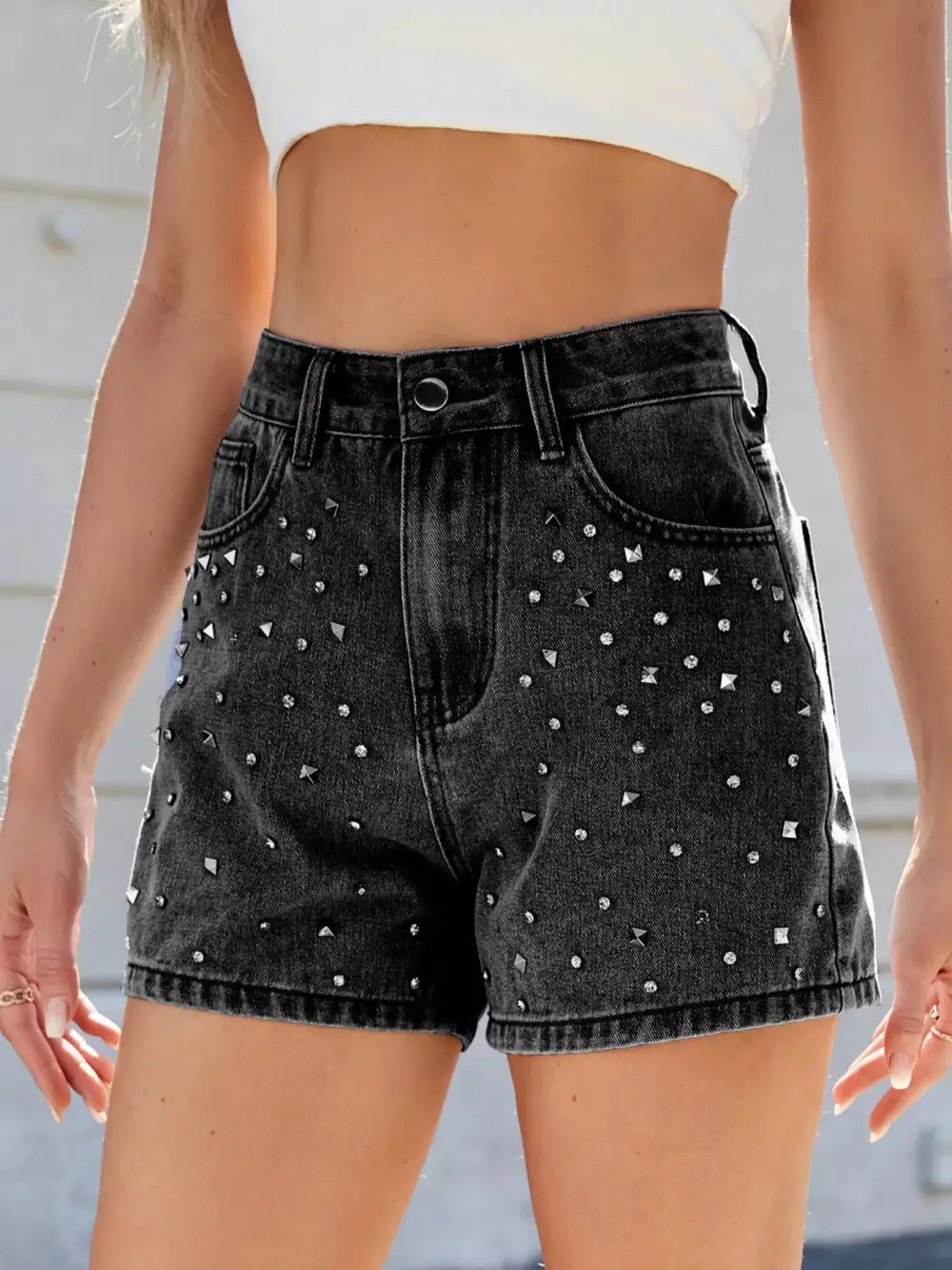 High Waist Denim Shorts