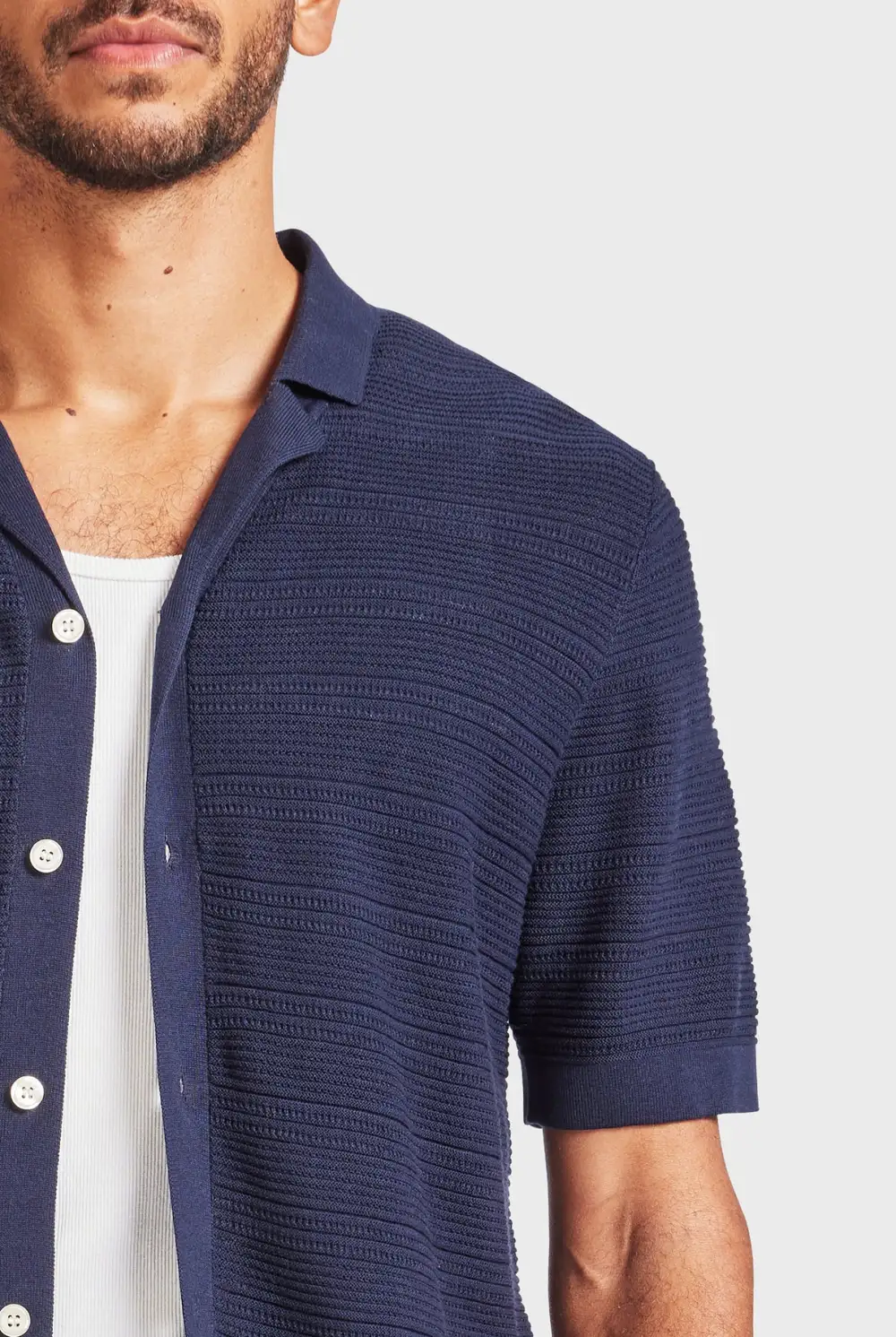 Revere Collar Knit Shirt