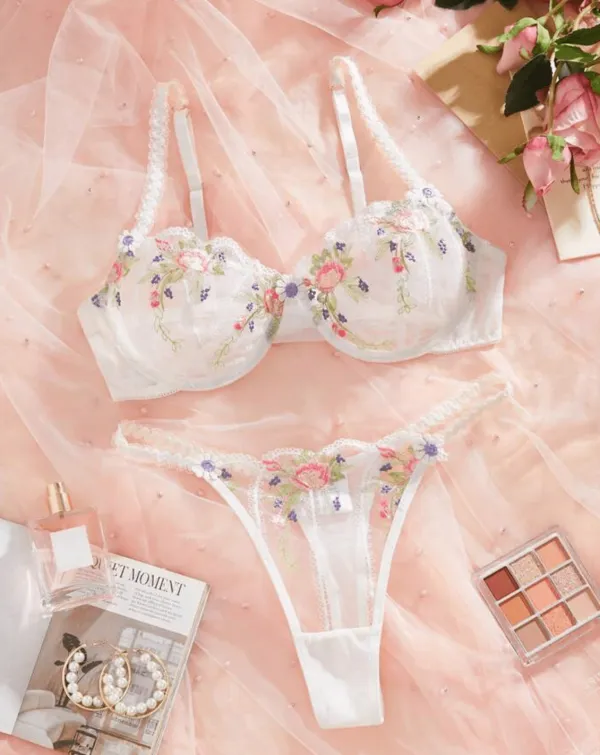 Layered Floral Lingerie Set