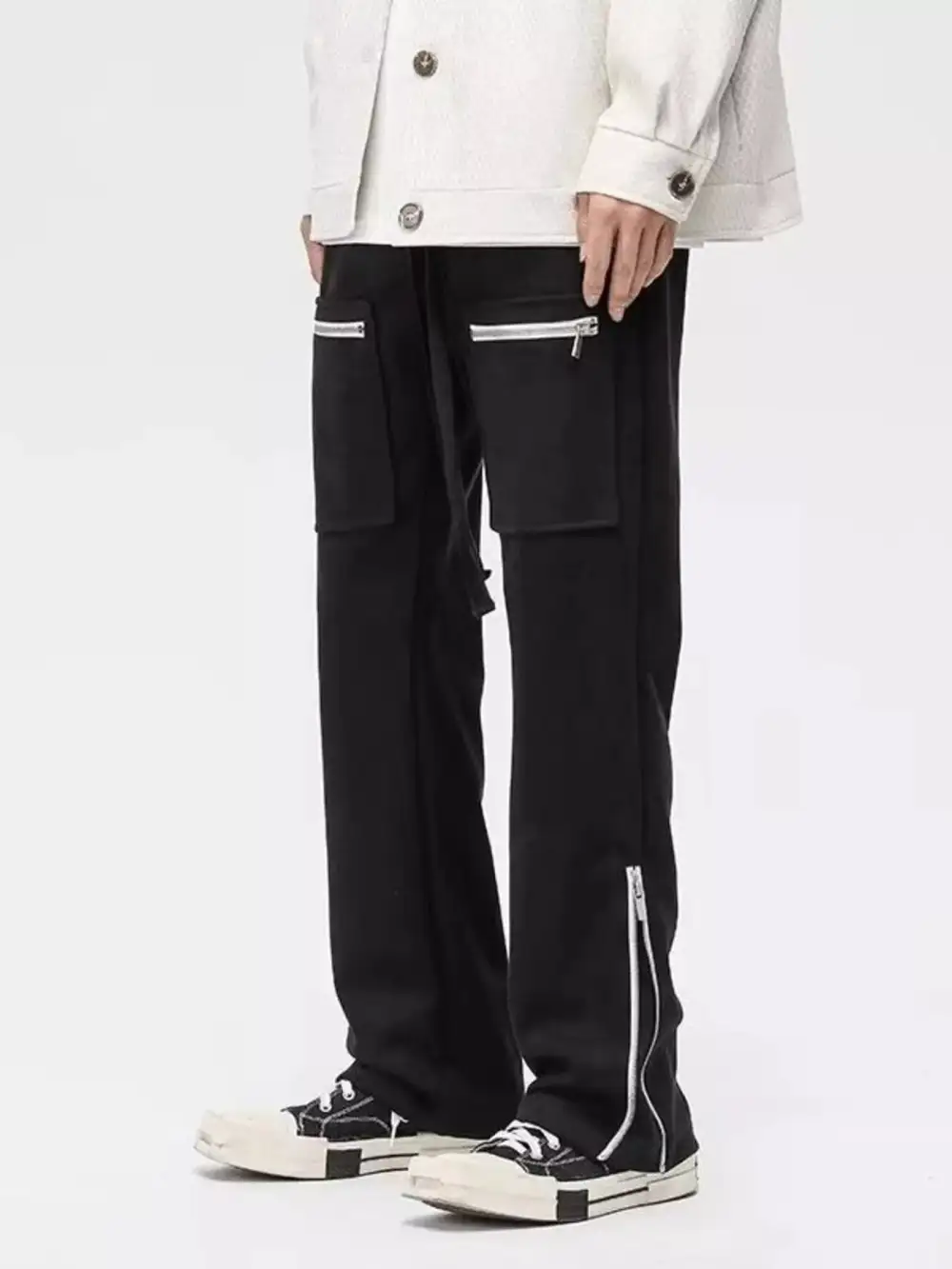 Men's Plus Size Zipper Pocket Relaxed Fit Pants