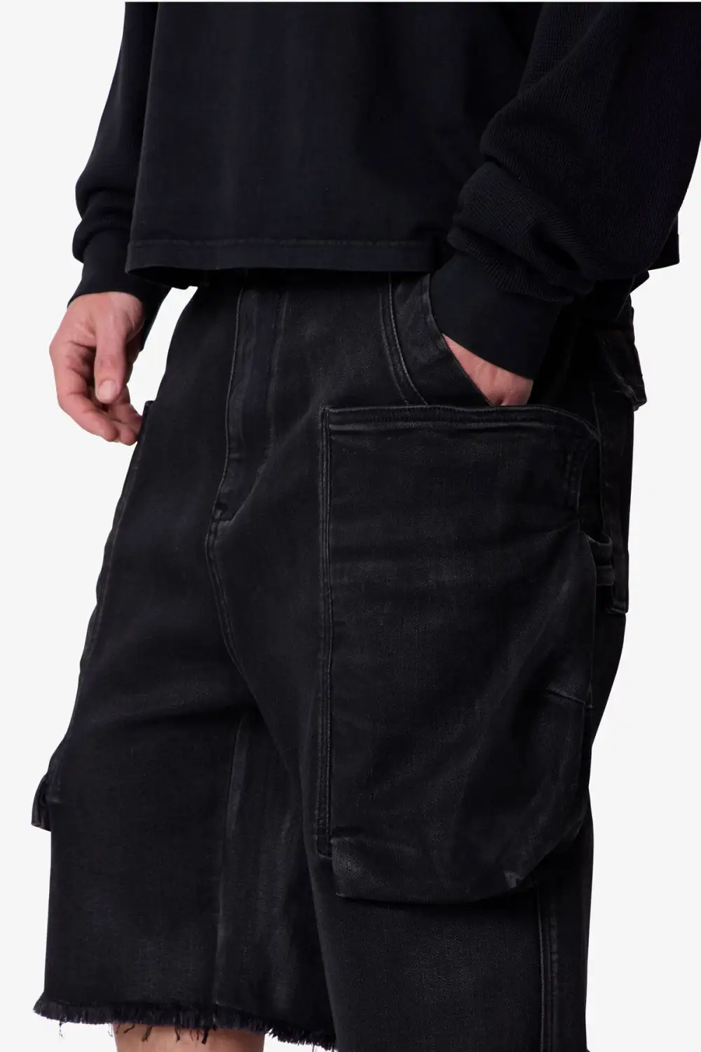 Baggy Waxed Cargo Shorts