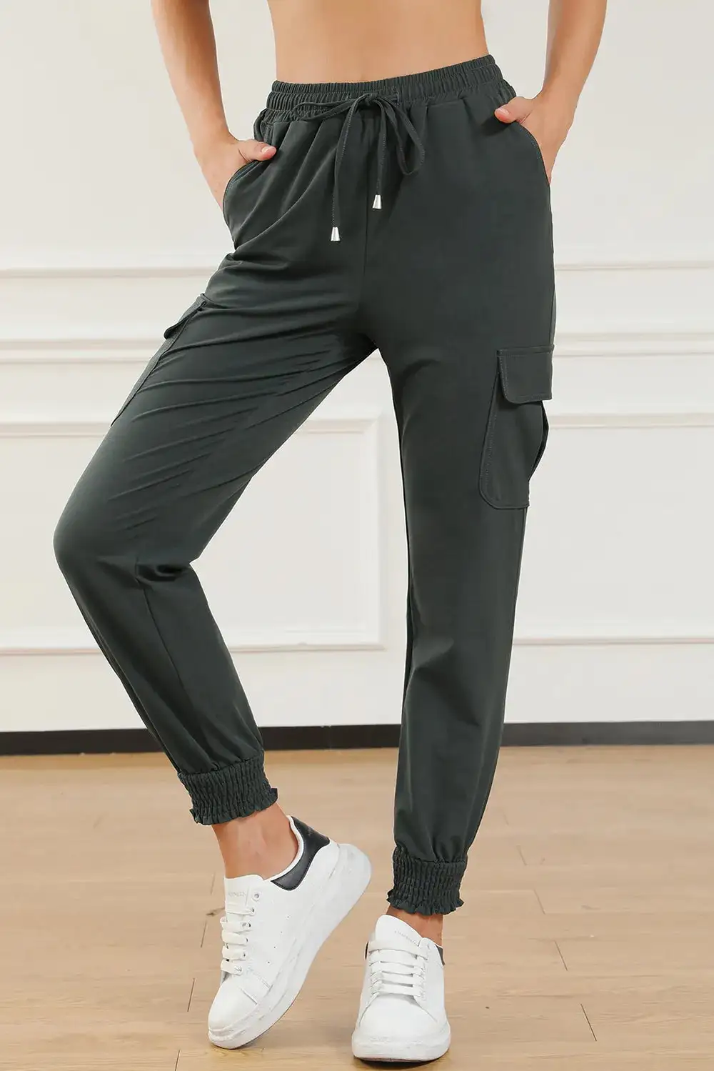 Relaxed High Waist Drawstring Pants