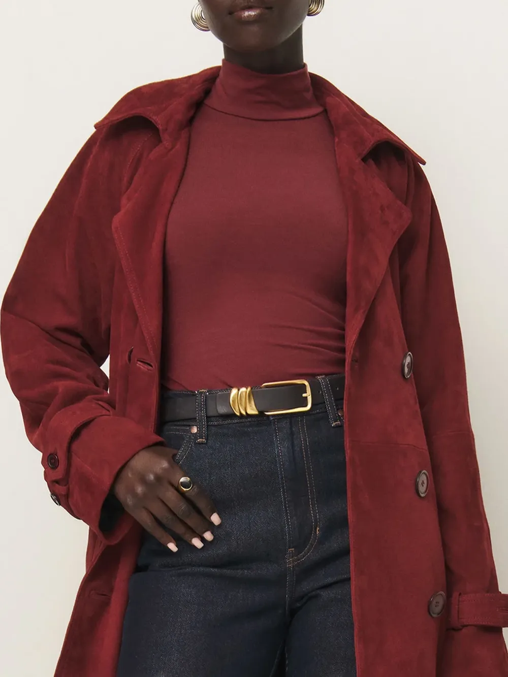 Mock Neck Slim Fit Long Sleeve Top