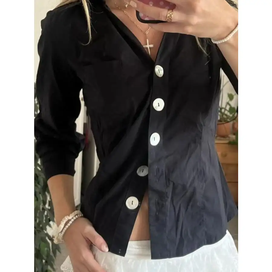 Collared Neck Button Down Shirt