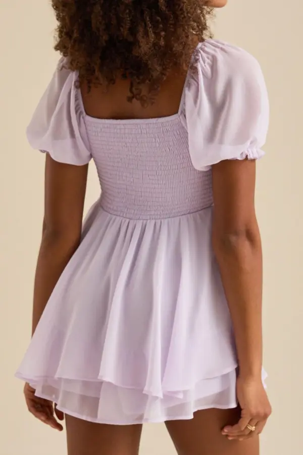 Lilac Smocked Romper