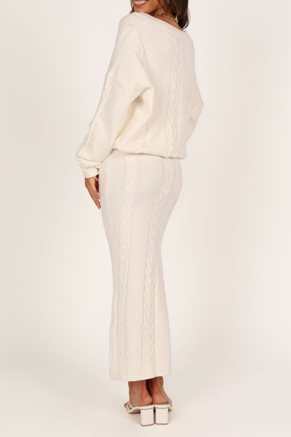 CASUAL MIDI STRIPED COTTON SKIRT