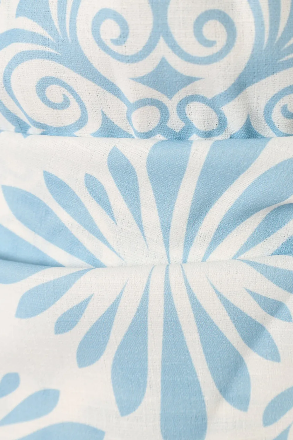 BLUE PRINT WRAP MINI DRESS