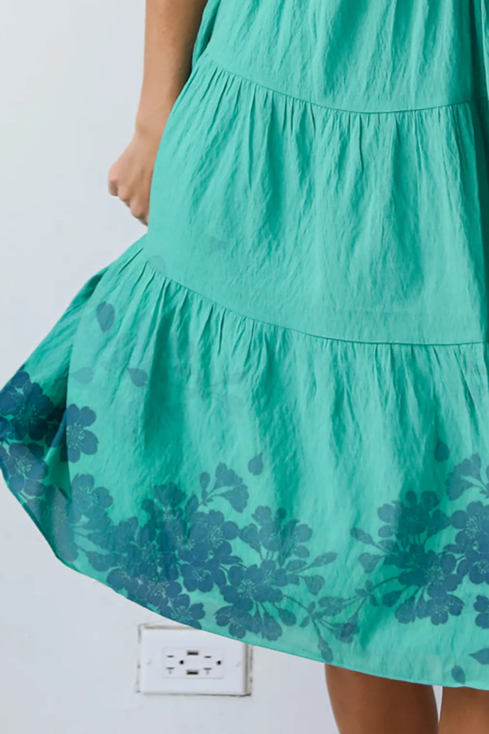 Exquisite Potential Green Tiered Midi Dress