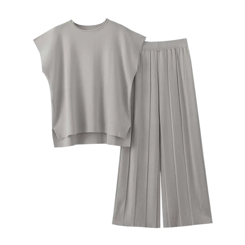 6PACK/9PACK-Knit Pullover Tops High Waisted Pants Outfits