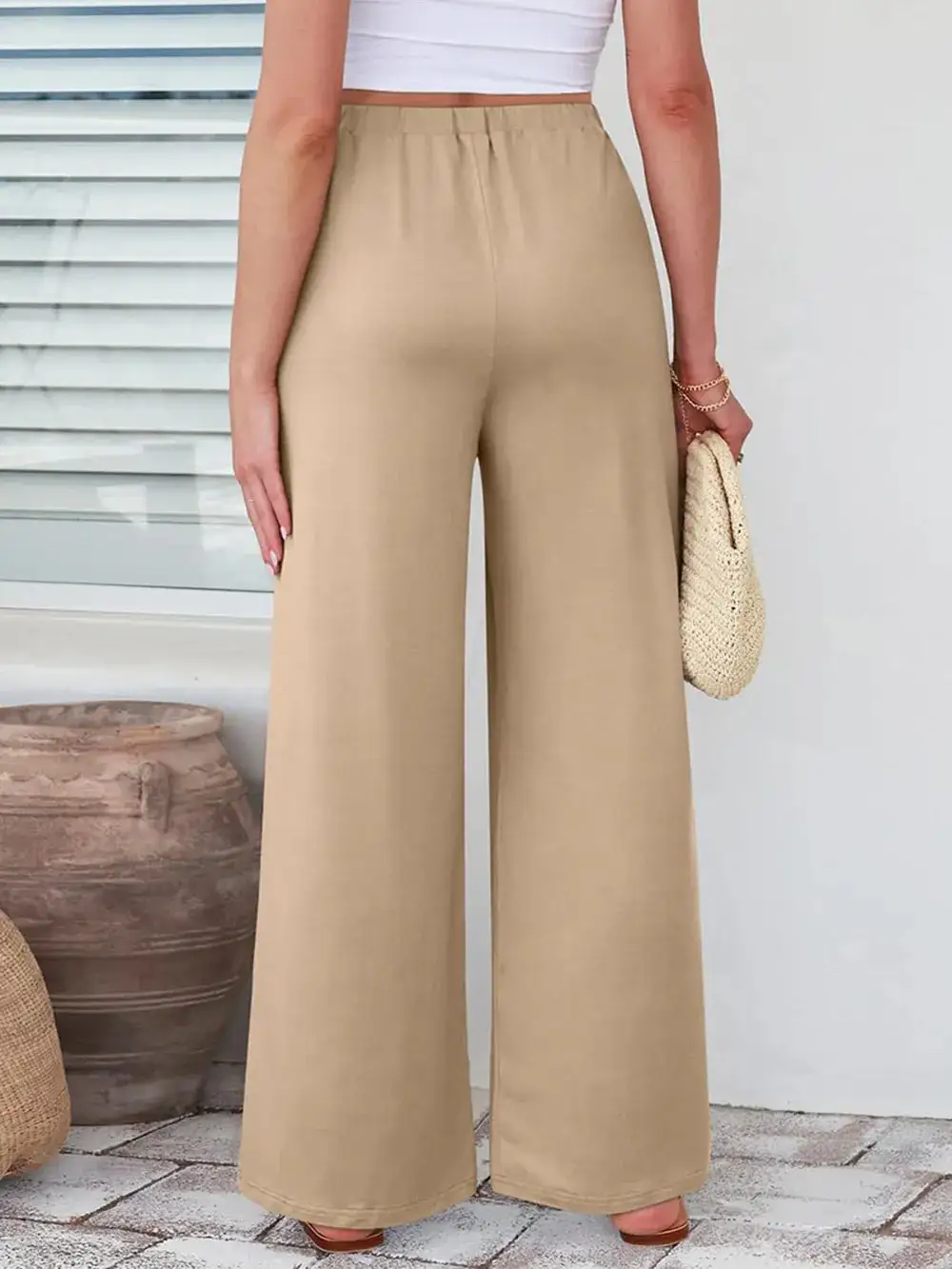Clean High Waist Wide Leg Pants