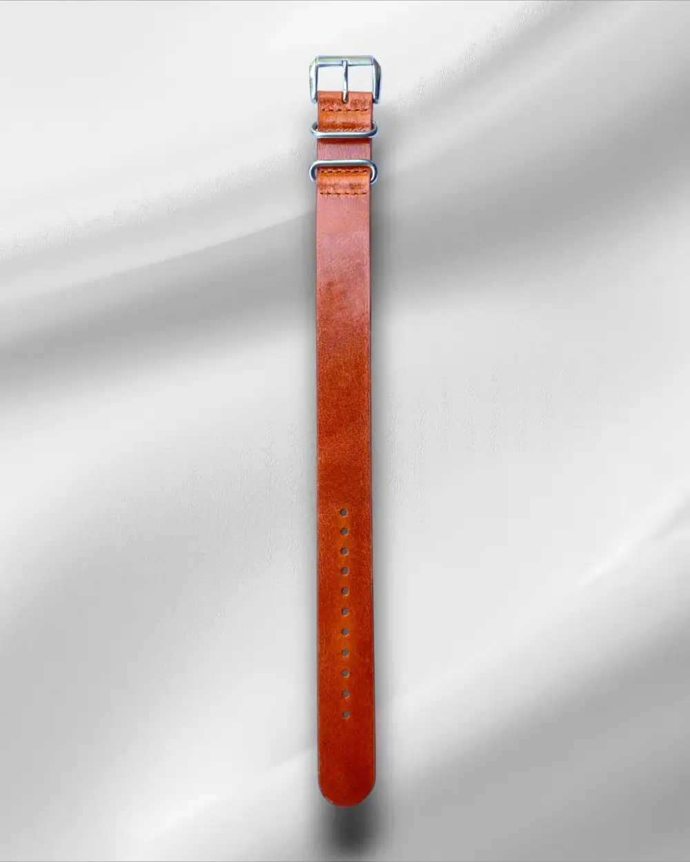 NATO Single Pass Leather Watch Strap