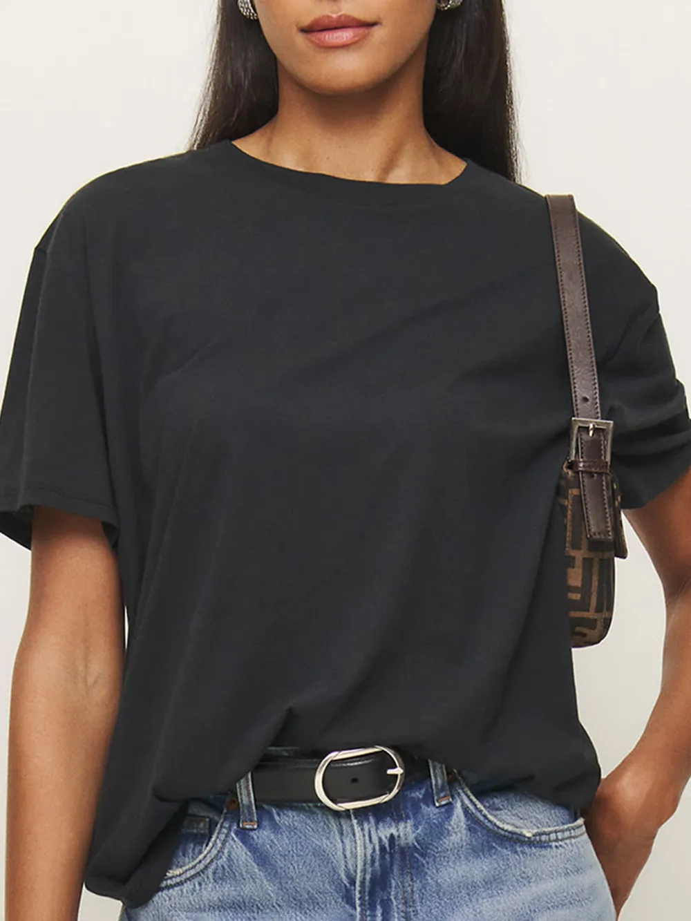 Relaxed Fit Cotton Crew Neck Tee