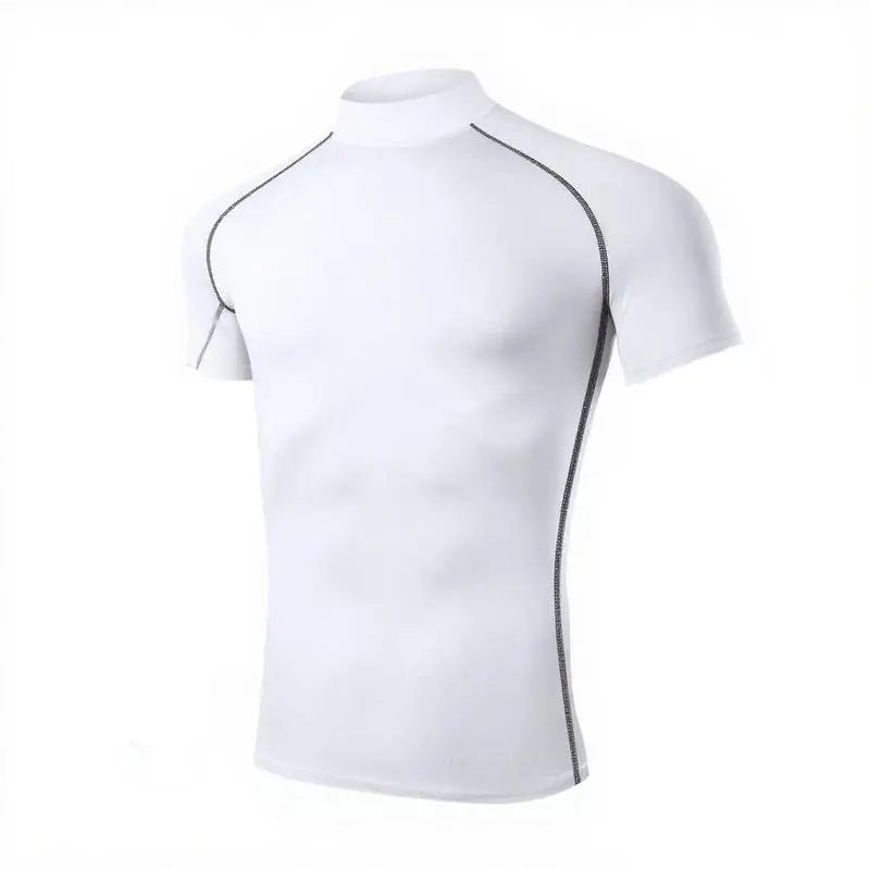 Men’s Compression T-Shirt – Short Sleeve, Quick Dry, Bodybuilding & Fitness Sportswear