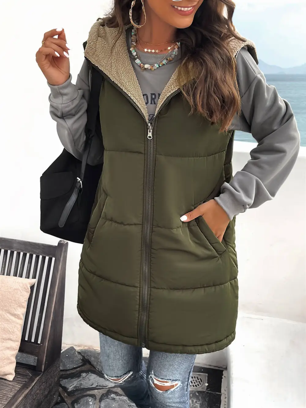 Classic Hooded Puffer Vest
