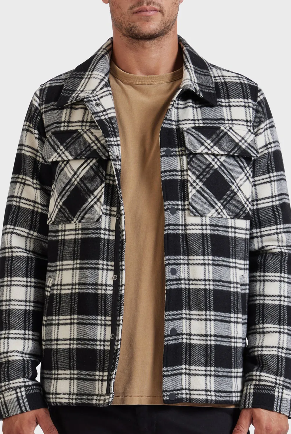 Checkered Wool Blend Jacket