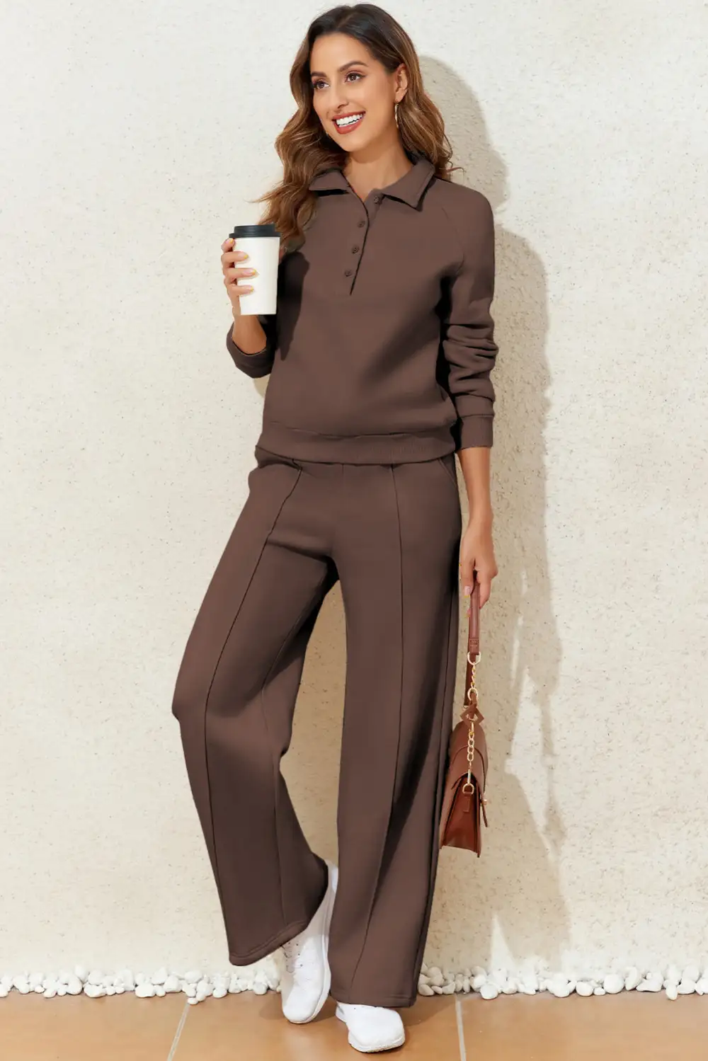 Solid Pants Soft Pants Lounge Set Blend
