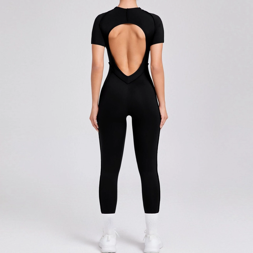 Open Back Sculpted Active Jumpsuit