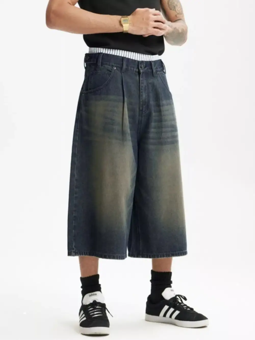 Men's Urban Loose Fit Utility Cargo Shorts for Daily Wear