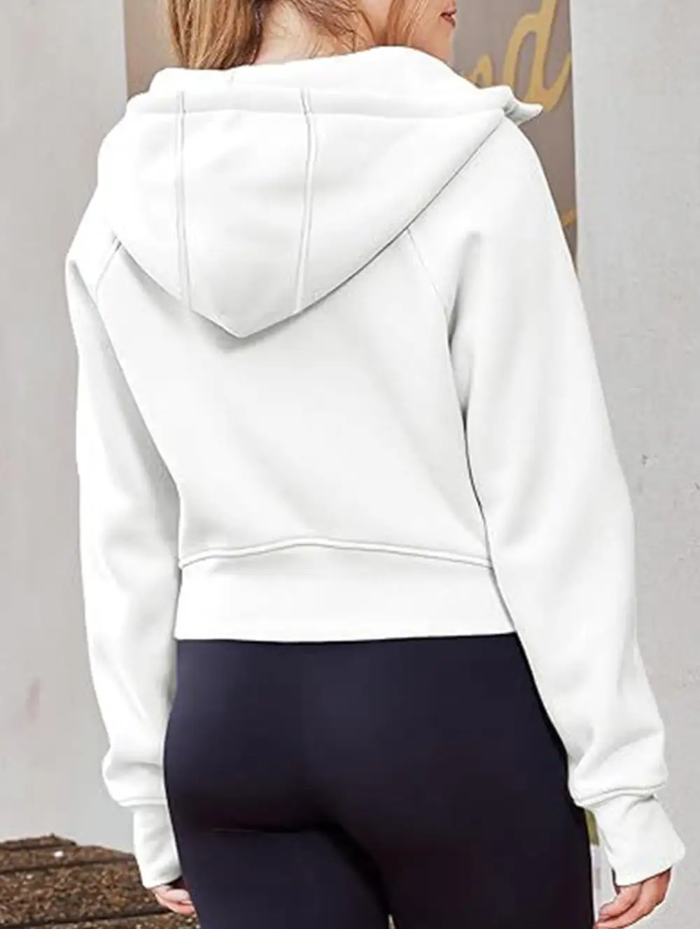 Hooded Short Fleece Sweatshirt Shorts