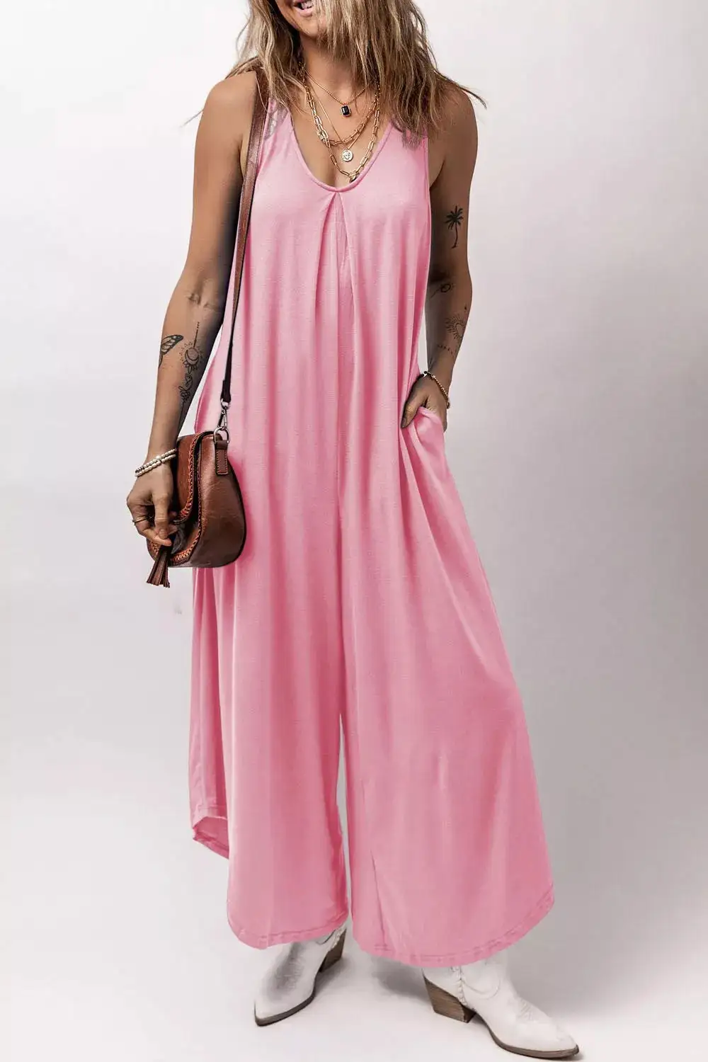 Pocket Wide Leg Jumpsuit