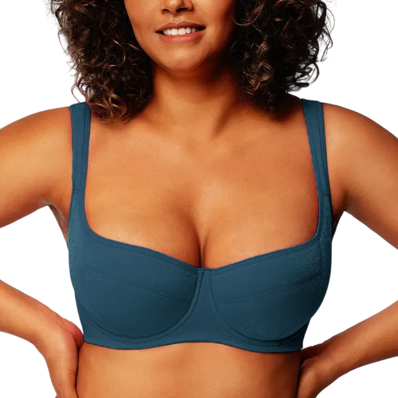 Women‘s Starry Night Lightly Padded Lightly Lined Demi Plus Size Balconette Bra