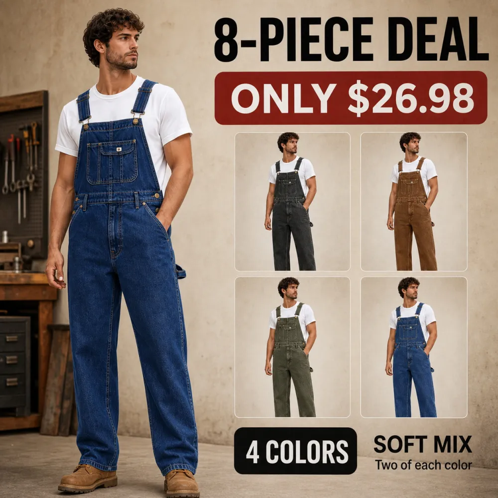 Men's Denim Bib Overalls Regular Fit Workwear