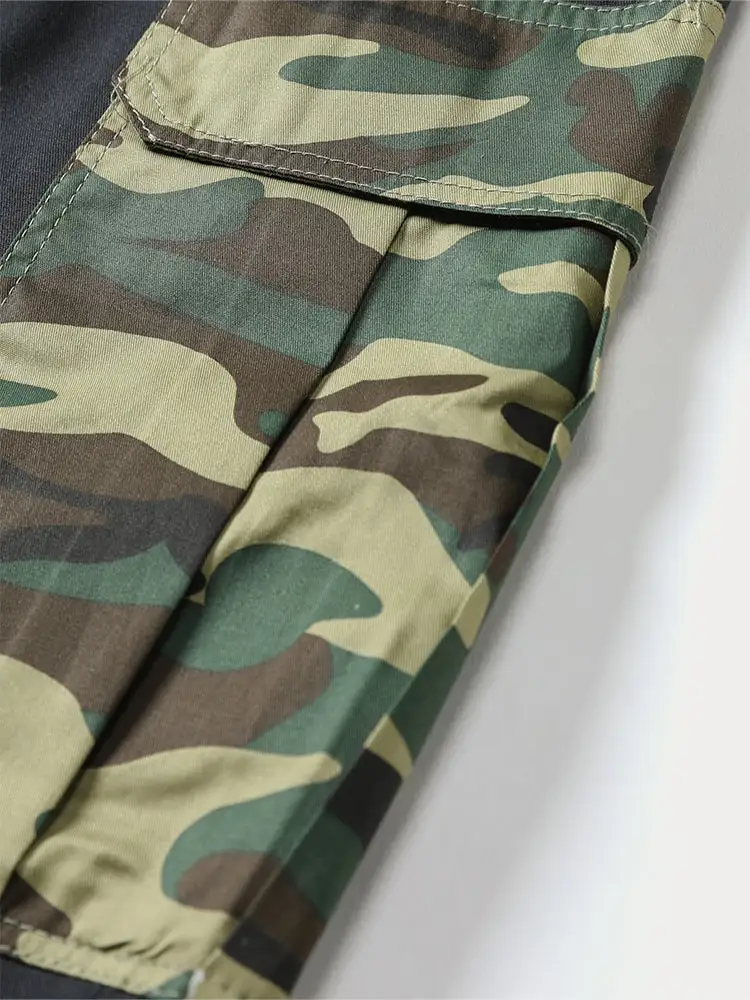 Men's Fashion Splicing Cargo Shorts