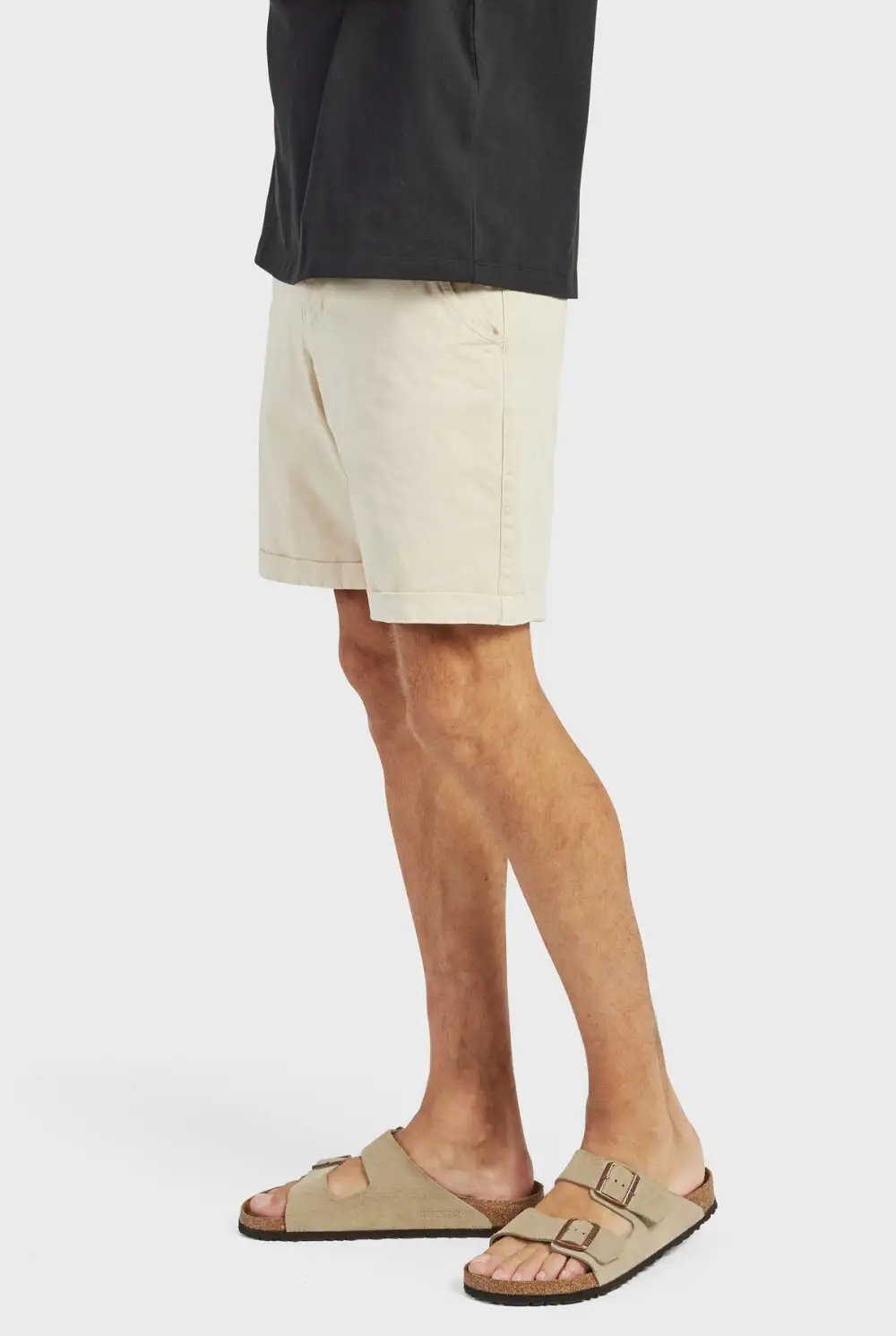 Charcoal Cotton Tailored Shorts