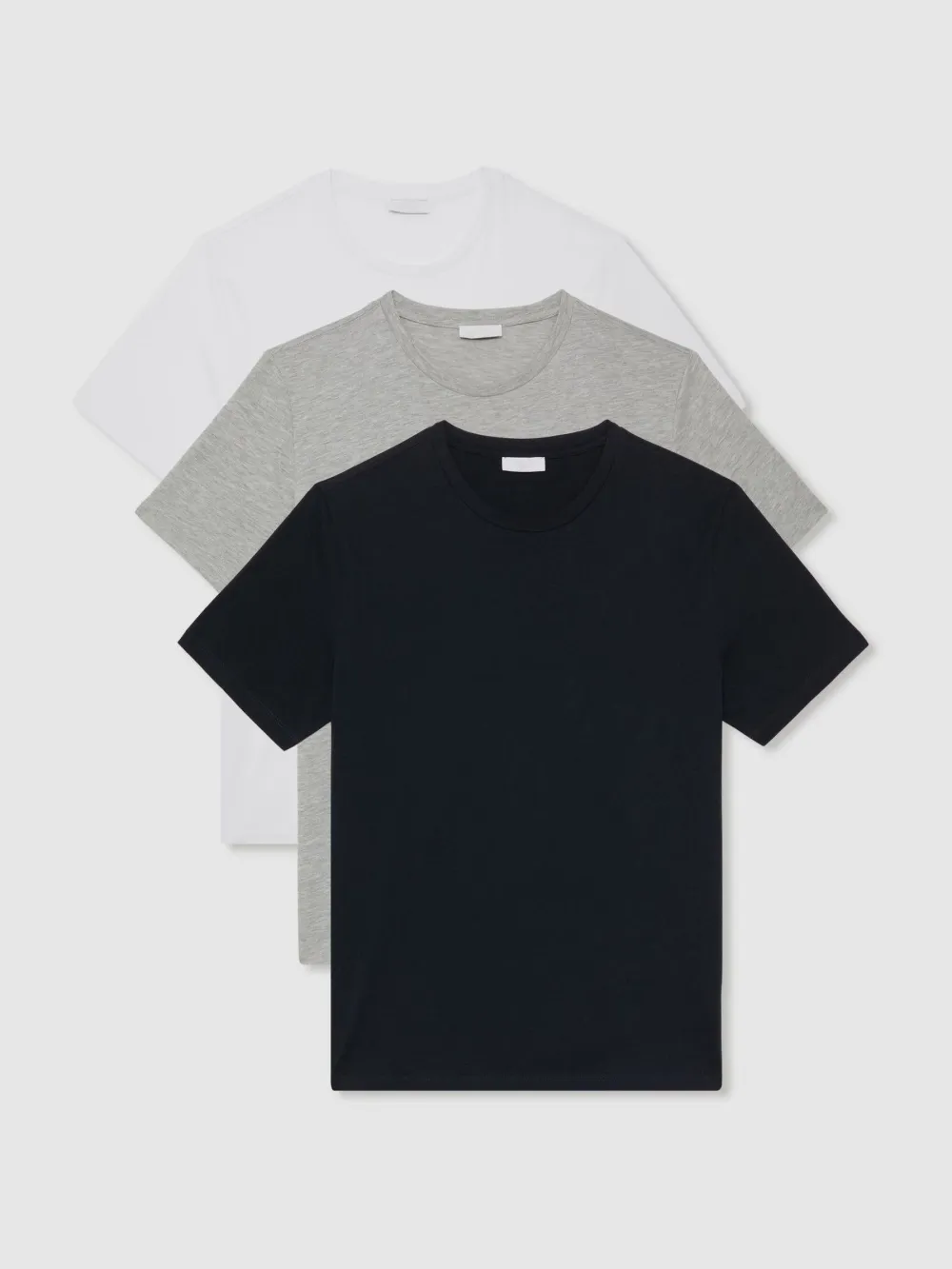 Men's All-Match Cotton Knitted Round Neck Short Sleeves