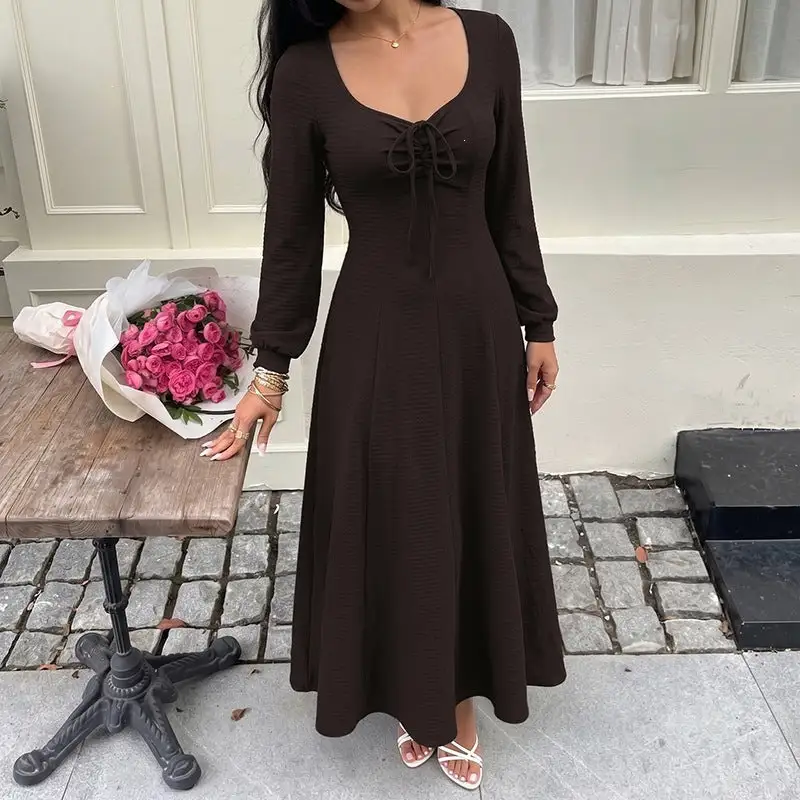 Women's Bodycon Ruffled Maxi Dress