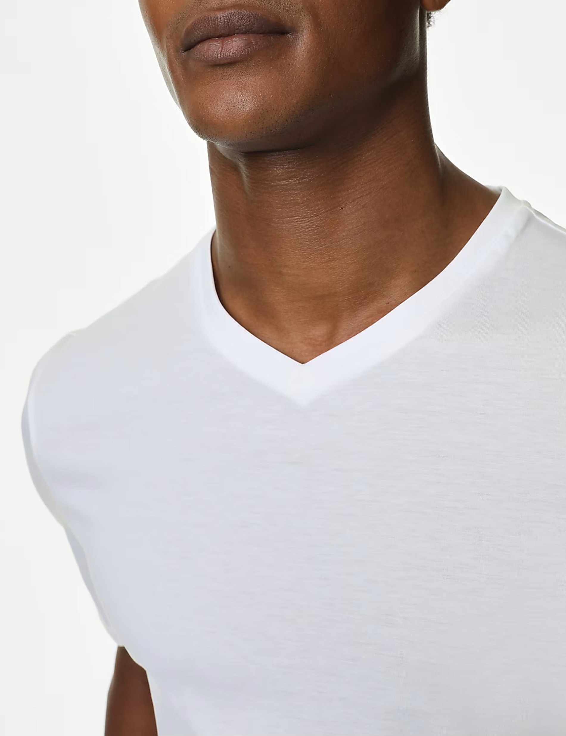 Pure Cotton V-Neck T-Shirt