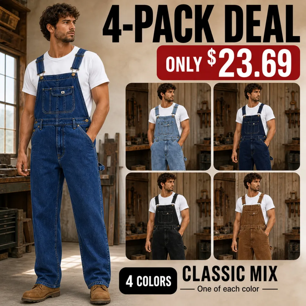 Men's Denim Bib Overalls Regular Fit Workwear