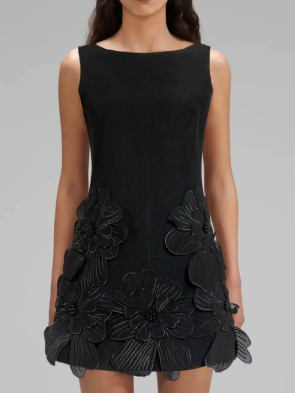 Floral Round Neck Sleeveless Dress Casual