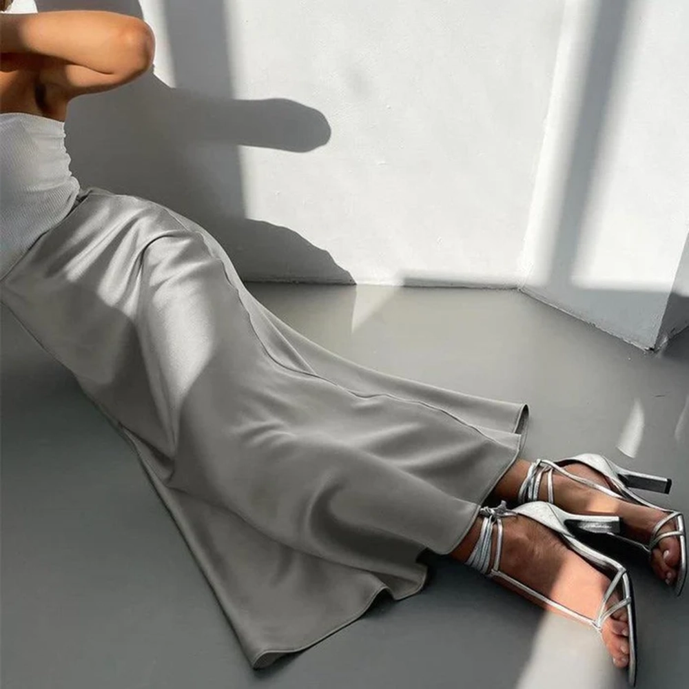 Love Satin Midi Skirt