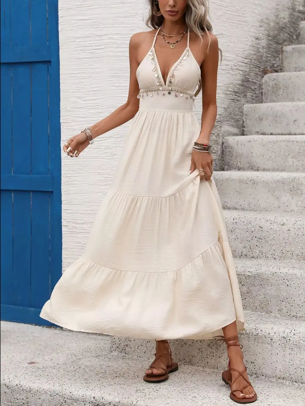 Structured Shape Tiered Dress